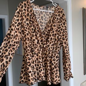 FINAL PRICE DROP Long sleeve leopard print top Shein